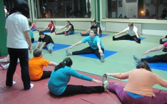 Exercises in the hall