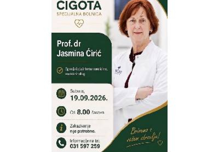 Prof. dr Jasmina Ćirić - endokrinolog